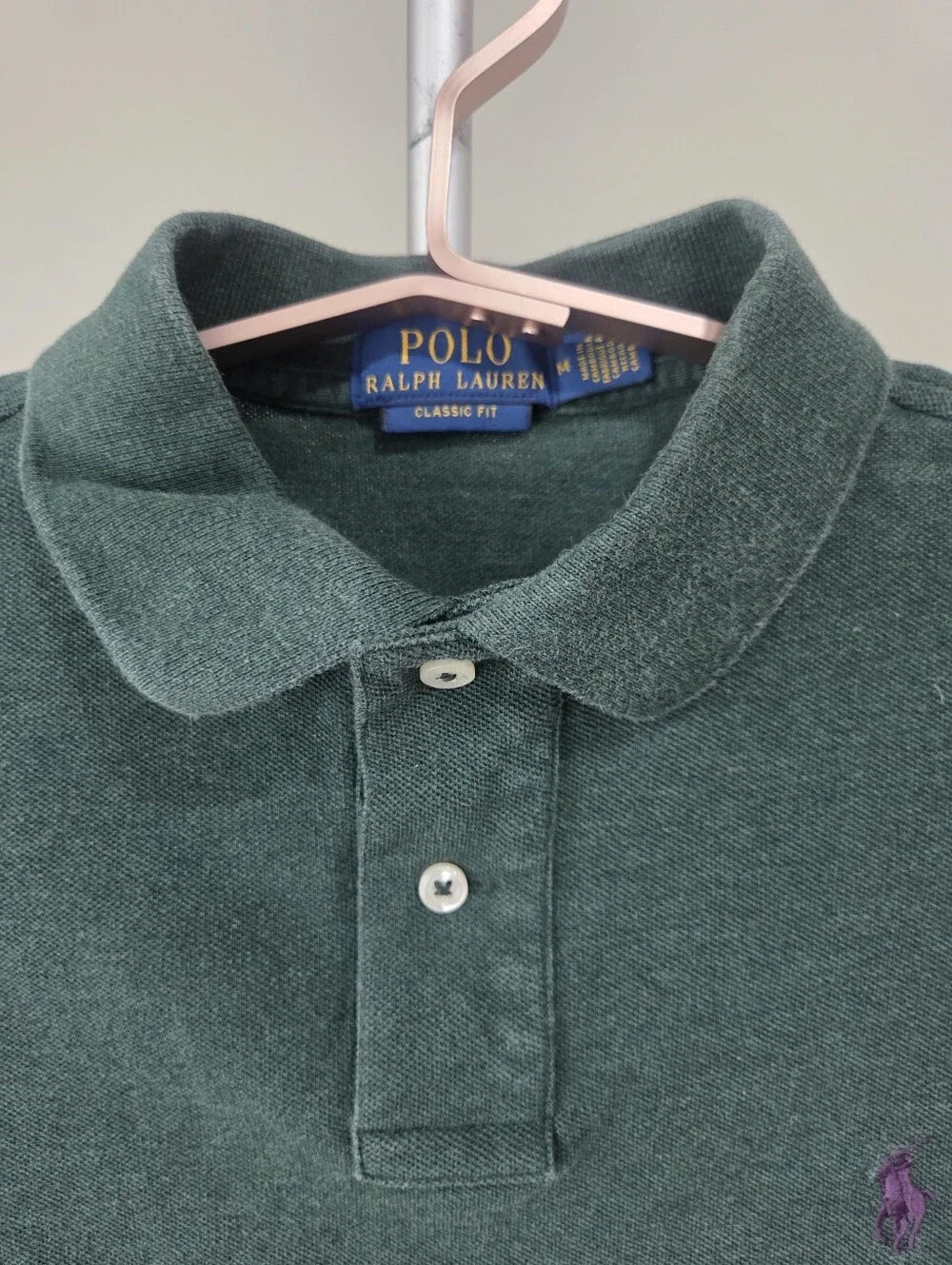 Ralph Lauren Long-Sleeve Polo Shirt - Forest Green Sz.M